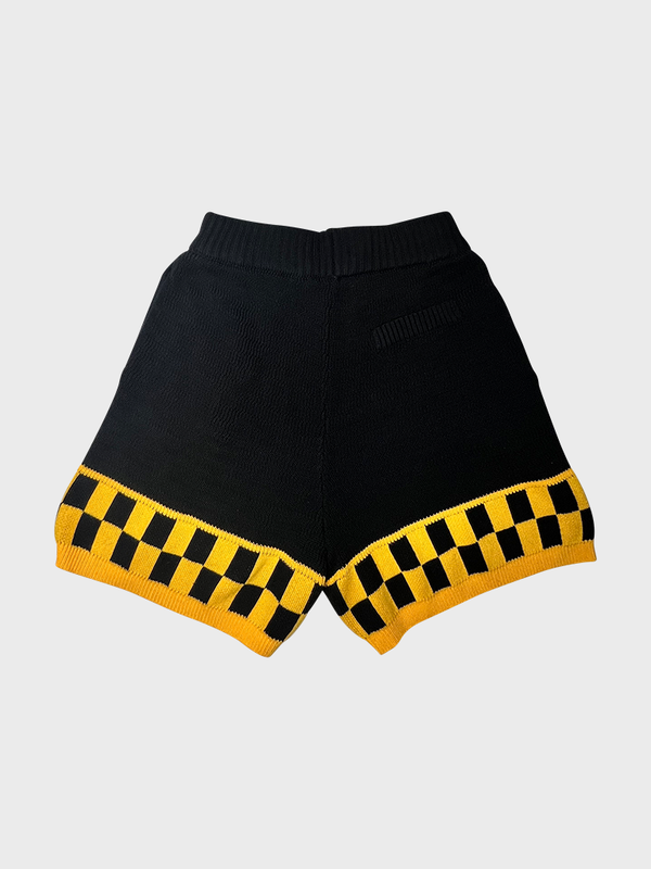 Checkered Crochet Shorts